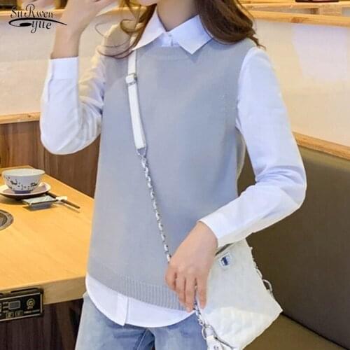 Autumn Loose Pullover Knit Vest Top Women New Fashion Sleeveless Knitted Sweater Vest Casual Winter Sweater Vest Women 11933