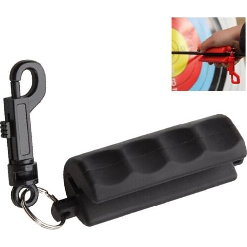 Outdoor hunting Shooting Black Silicone Gel Archery Target Hunting Shooting Bow Arrow Puller Remove Keychain Tool
