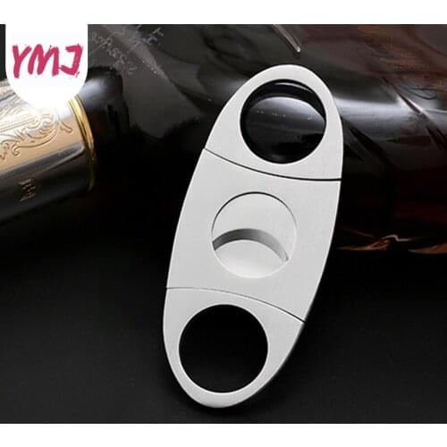 Portable Cigar Cutter Brand New Stainless Steel Metal Classic Cigar Cutter Guillotine Christmas Cigar Scissors Gift Smoking