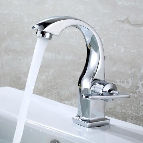 New Single Hole Faucet Zinc Alloy Faucet Brush Nickel Sink Faucet Tap Water Bathroom Faucet Basin Accessories