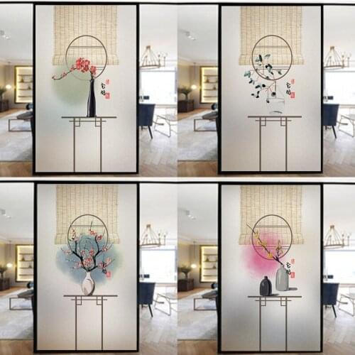 Modern Opaque Frosted Vinyl Wall Stickers Bathroom Living Room Window Glass Film Tile Stickers Kitchen Wall Decals Home Decor