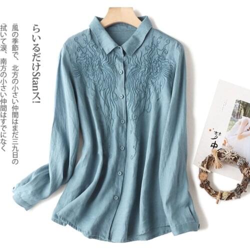 YD-EVER Women's Shirts With Embroidery