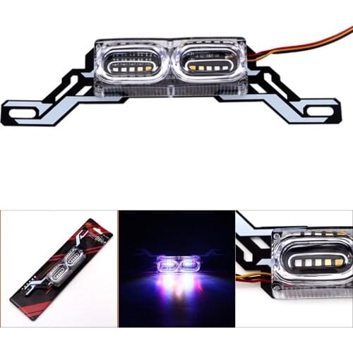 1Piece 12V DC Electric Car LED Colorful Streamer Strobe Brake License Plate Light Led Streamer Motorcycle Led Tail Lights 2835