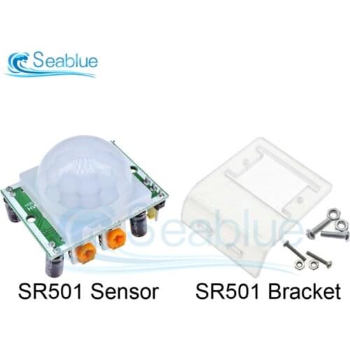 1Pcs HC-SR501 Adjust IR Pyroelectric Infrared Mini PIR Module Motion Sensor Detector Module Bracket For Arduino