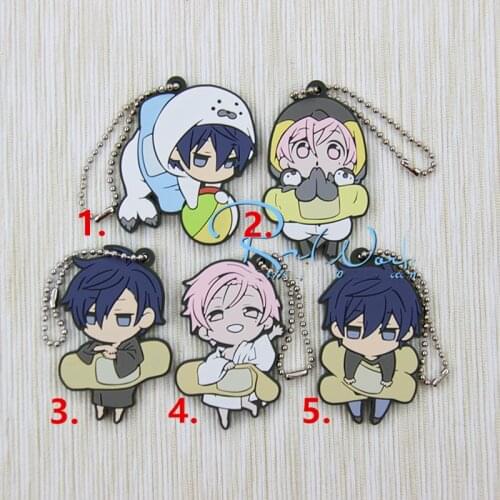 1pcs Rotten YAOI Swim Takarai Rihito Ten Count 10 Count Tadaomi Shirotani Keychain Llavero Rubber Resin Keyring Portachiavi