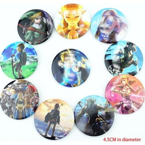10Pcs/Set Game Link Figure Pins Brooches Badges Chest Ornament Cosplay Itabag Bag Clothing Accessoies Gift new N0705