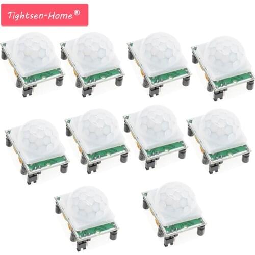 10pcs/LOT HC-SR501 Adjust IR Pyroelectric Infrared PIR Motion Sensor Detector Module for arduino UNO for raspberry pi kits
