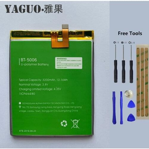100% Original High Quality Battery 3200mAh for LEAGOO Power 2 Power2 BT-5006 BT5006 BT 5006 Batterie Batteria + Free Tools