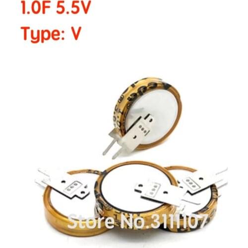 2PCS/LOT 1F 5.5V farad capacitor 5.5v 1F 1.0F super capacitor double layer capacitor