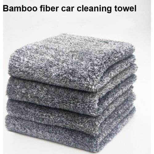 40*40cm Car Wash Microfiber Towel Bamboo Charcoal Super Absorbent Car Cleaning Towel Car Cleaning Drying Cloth