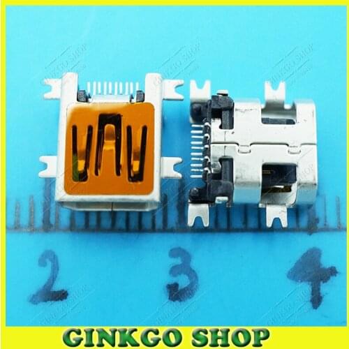 500pcs/lot Wholesale Mini USB Charging Jack Socket MINI 10P USB Connector Free shipping