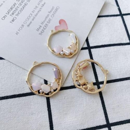DIY accessories wholesale Korea new irregular geometry metal ring earrings accessories