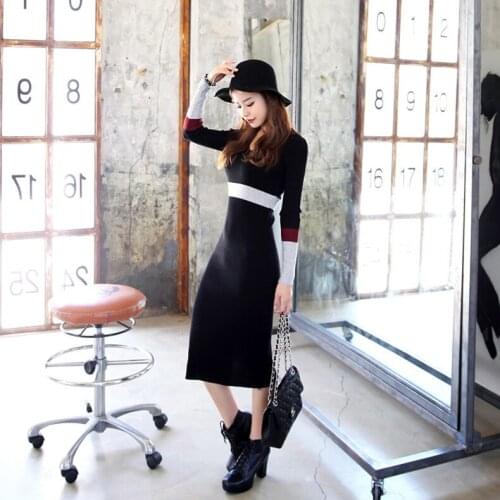 Модные вязаные платья ANASUNMOON China At AliExpress