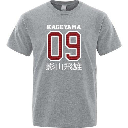 Anime Haikyuu Kageyama Tobio #9 Print Tshirt Men Creative Cool Tshirts Fashion Breathable Tops Hip Hop O-Neck MenS T-Shirts
