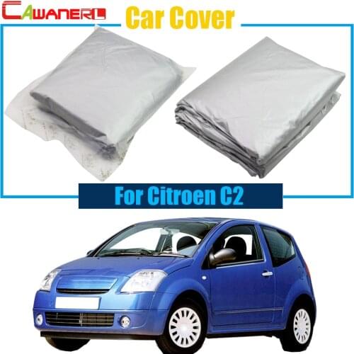 Cawanerl Car Cover Anti-UV Sun Shield Rain Sun Snow Resistant Protection Cover For Citroen C2 High Quality
