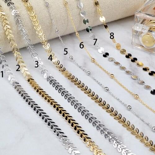 Hollow Out Leaf Chain Great Performance Of Anti-Rust For Necklace Bracelet Earring Shoes Phone Case Diy Decoration Accessories