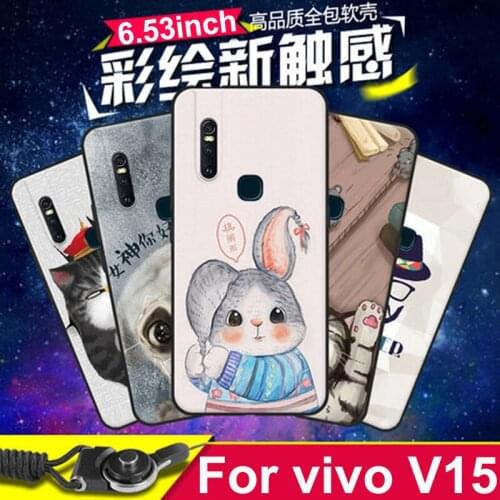 Cover For vivo V15 Case interesting cartoon soft back Case For vivo V15 V 15 V1831T protective Cover vivoV15 Mobile phone Cases