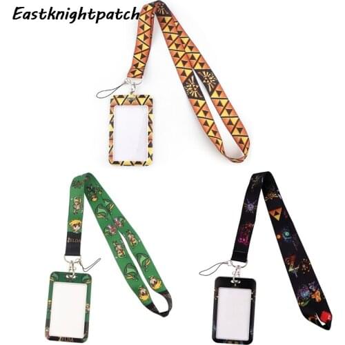 E3084 Cartoon Game Lanyard Keychain key Badge Mobile Phone Rope Lanyard With Kawaii Card Holder Cover