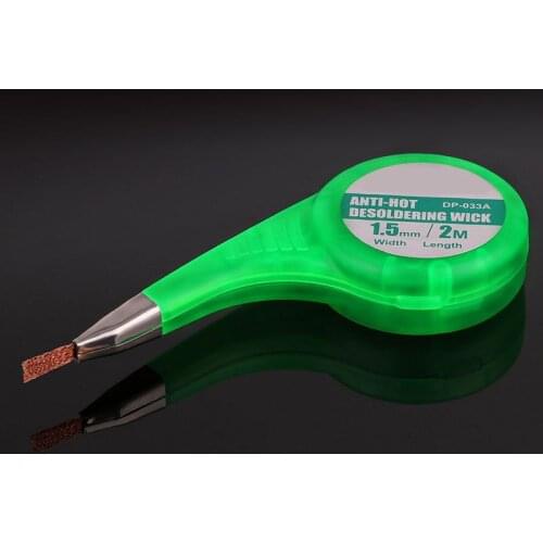 1Pcs Desoldering Wick Braid Solder Wick Remover Sucker with Thumb Wheel Dispenser Solder Remover Vacuum Sucker Desoldering