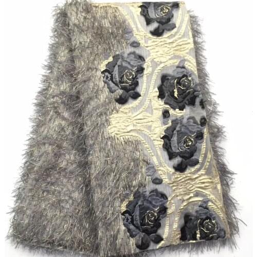 French Damask Lace Fabric 2021 High Quality Lace Africa Nigeria Jacquard Lace Fabric Womens Party Dress D36191