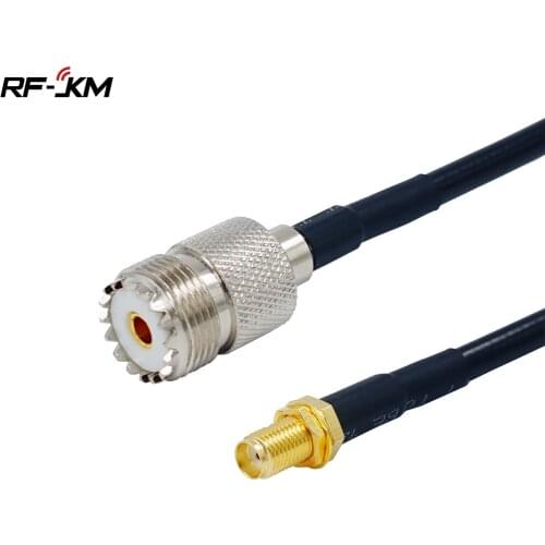 SMA Female to SO239 PL259 Female RG58 Cable with Washer and LockNut Ham Radio Antenna Extension Cable Brand