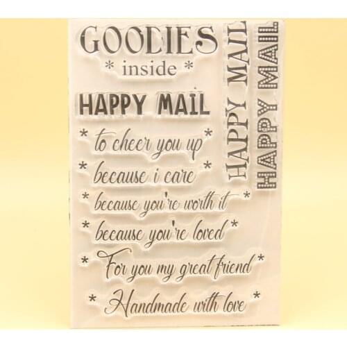 KLJUYP Happy Mail Clear Stamps Scrapbook Paper Craft Clear stamp scrapbooking 01103