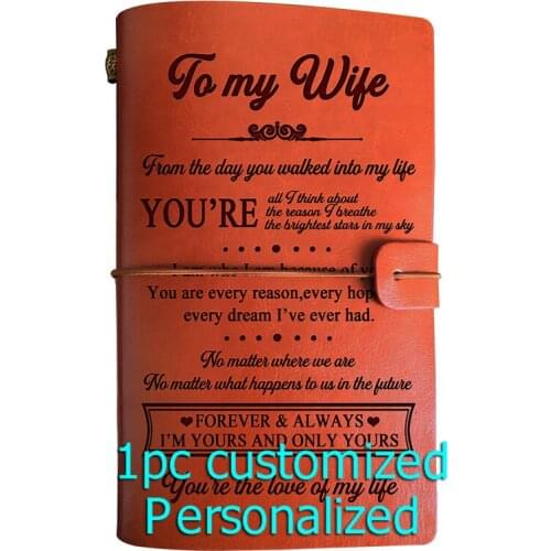 Engraved Leather journal personalized gifts to my husband BJ300 Customized Notebook A5 Dropshipping Supplier US Store Diary