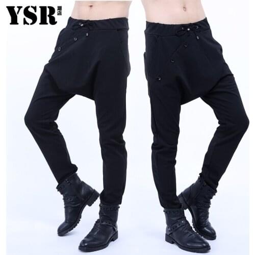 M--XXL ! Mens brand fashion Harem pants Summer big crotch pants all-match male baggies personality singer costumes trouserse