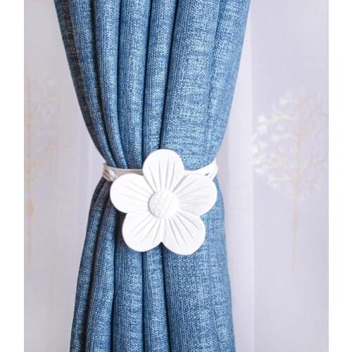 Flower Magnetic Curtain Tassel Tiebacks Strap Hanging Belt Curtain Accessories Hooks Buckle Holder Clips Bind Rope Decoracao