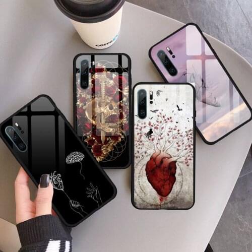 Human organ medical brain Phone Case Tempered glass For Huawei Honor 7A 8X 9 10 v10 P30 20 9 10 Pro Plus Lite mate 10 20 pro