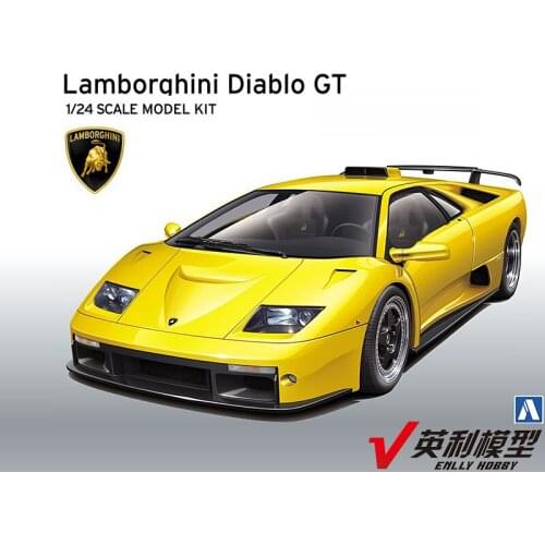 1/24 AOSHIMA Plastic Assembled Car Model Toy Lamborghini Diablo GT Adult Collection DIY Assembled Model Kit #01050