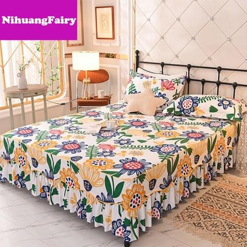 Hot new style bed skirt one-piece non-slip bedspread Korean style bed sheet sheet Simmons protective cover