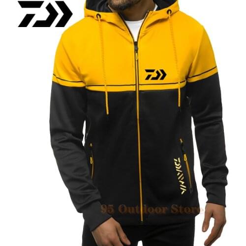 New Arrive Daiwa Spring Autumn Fishing Jacket Windbreaker Keep-warm Hoodie Zipper Waterproof Jacket Daiwa Fishing Clothes