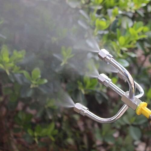 1PC Stainless Steel 4 Ways Outlet Pesticide Spraying Nozzle Electric Sprayer Fittings Agricultural Ultra Fine Mist Nozzle