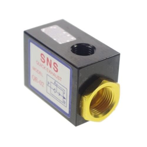 Pneumatic G1/4" Inlet Port Air Quick Exhaust Valve Aluminum QE-02 x 1