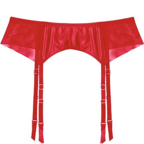 Sexy Suspender For Adult Pu Garter with Metal Clasp Temptation Garter For Wedding Stocking Brides Belt Garters Belts Only