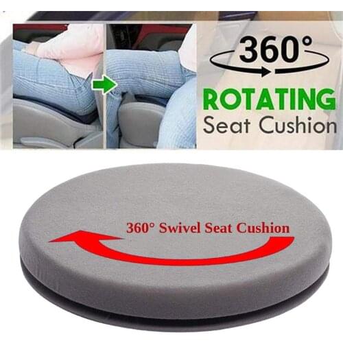 Anti-skid Car Chair Seat Cushion Soft Solid Revolving Cushion Memory Foam Mat Car Seat Cushion 360 Degree Rotating Swivel