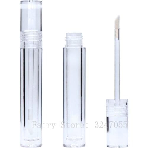 Transparent Clear Lip Gloss Tube Container 5.5 ML Lipstick Empty 25/30/50 Pieces Clear Refillable Lip Gloss Tube Containers