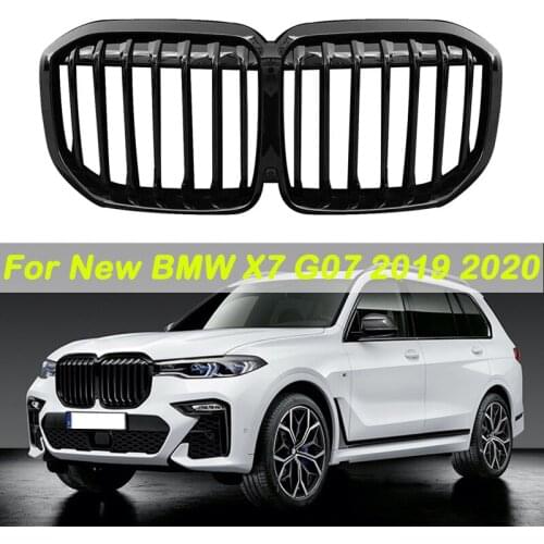 1Set Glossy Black Front Bumper Racing Grill Kidney Grilles For New BMW X7 G07 2019 2020 M Power Performance Accessories