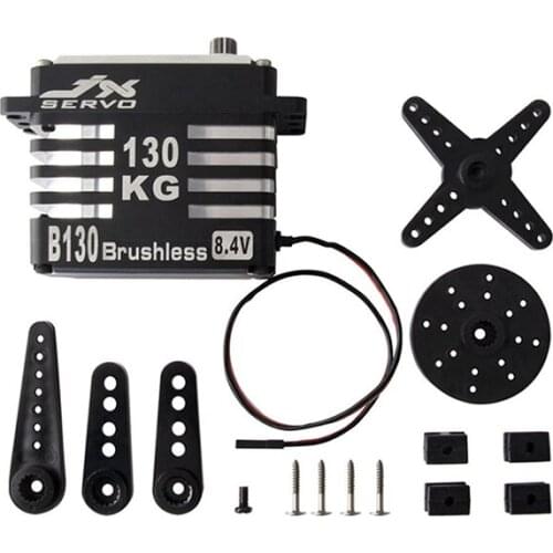 JX B130 130kg Brushless Servo Super Large Torque CNC Metal Gear Standard Digital Servo for 1/5 RC Car Robot Drone Quadcopter