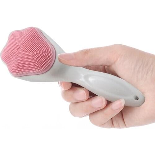 Cute Cat Paw Silicone Face Scrubber Manual Facial Deep Cleansing Brush Makeup Removal Blackhead Removing Exfoliating Pore Tool