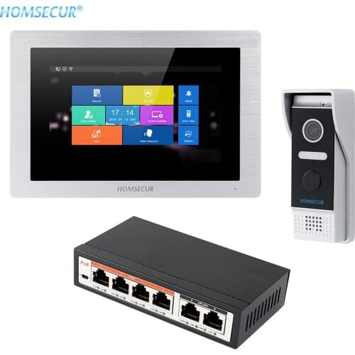 HOMSECUR 7" WIFI Video Door Entry Phone Call System With Outdoor Monitoring BC031IP-B+BM714IP-S