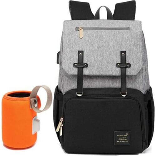 2021 Mummy Diaper Bag Backpack Baby Stroller Bag Waterproof Oxford Handbag Nursing Nappy Bag Kits USB Rechargeable Holder