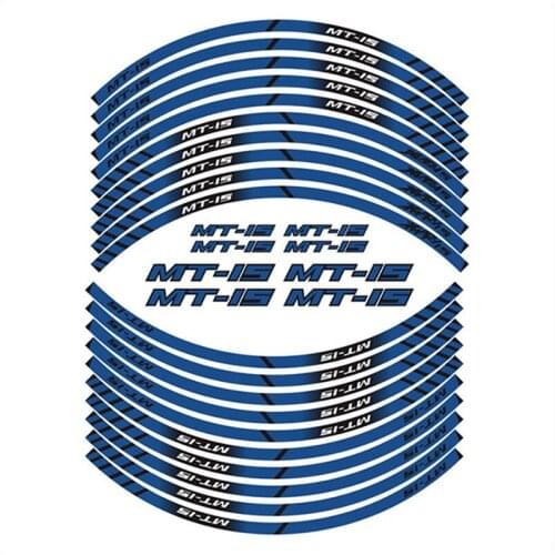 Motorcycle Reflective Wheel Stickers Moto Tire Rim Decoration Protection Decal Sticker Accessories For YAMAHA MT-15 mt15 Logo