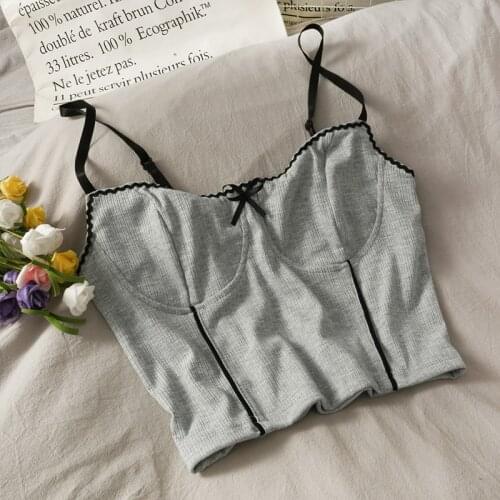 Women Lace Up Crop Tops Spaghetti Straps Sexy Knitted Camis Summer Women Crop Tops For Summer Fashion Ribbed Tops For Women