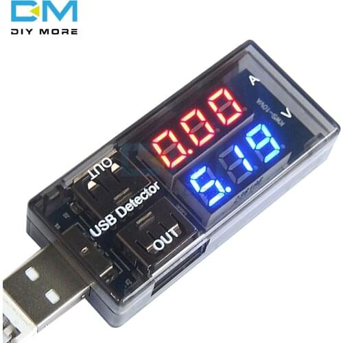 USB Charger Doctor Current Voltage Charging Detector Battery Voltmeter Ammeter No Additional Power Red and Blue 3-7.5V For Phone