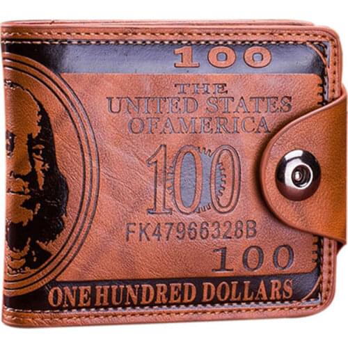 High Quality Leather Men Wallet Fashion Dollar Price Wallet Casual Clutch Money Purse Bag Credit Card Holder