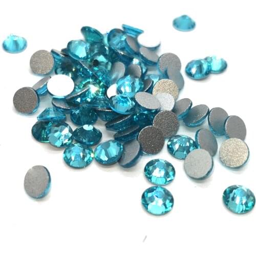 AAAA 2000NoHF Aquamarine SS3 SS16 SS20 34 Non Hotfix Glass Rhinestones Crystal For 3D Nail Art Decoration Flatback Strass Stone