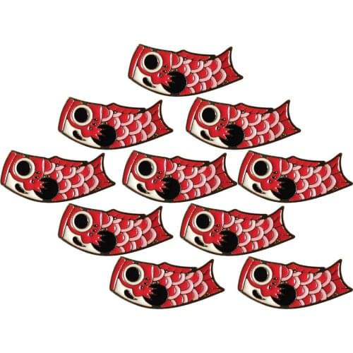 10PCS/Lot Wish Pin Vintage Animal Brooches For Women Red Koi Fish Enamel Pin Scarf Buckle Hat Coat Accessories Jewelry Gifts