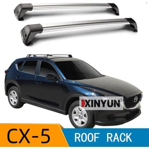 2 Pcs for MA.ZDA CX-5 5-dr SUV, 2011-2020 Roof Bar Car Special Aluminum Alloy Belt Lock Led Shooting CORSS RACK FIXED POINT